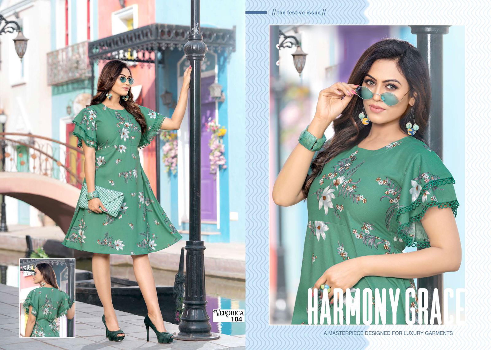 Veronica 101 Rayon Printed Designer Regular Wear Kurti Collection